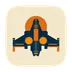 The Novalis app icon: a flat starfighter on a cream squircle